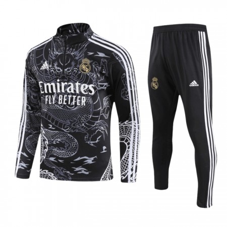 Tréninkový Mikina Real Madrid Čtvrt Zip Černá 2023-24 Tréninkový Mikina Real Madrid Čtvrt Zip Černá 2023-24